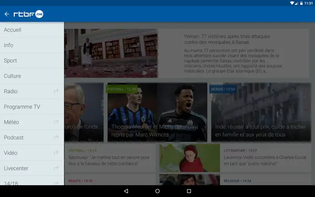 RTBF android App screenshot 8